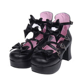 Bowknot Princess Sweet High Heel Lolita Shoes